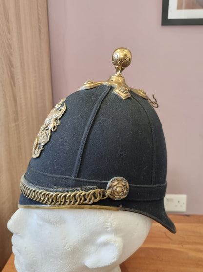 SOLD! Victorian Royal Artillery Officer’s Home Service Helmet and Tin