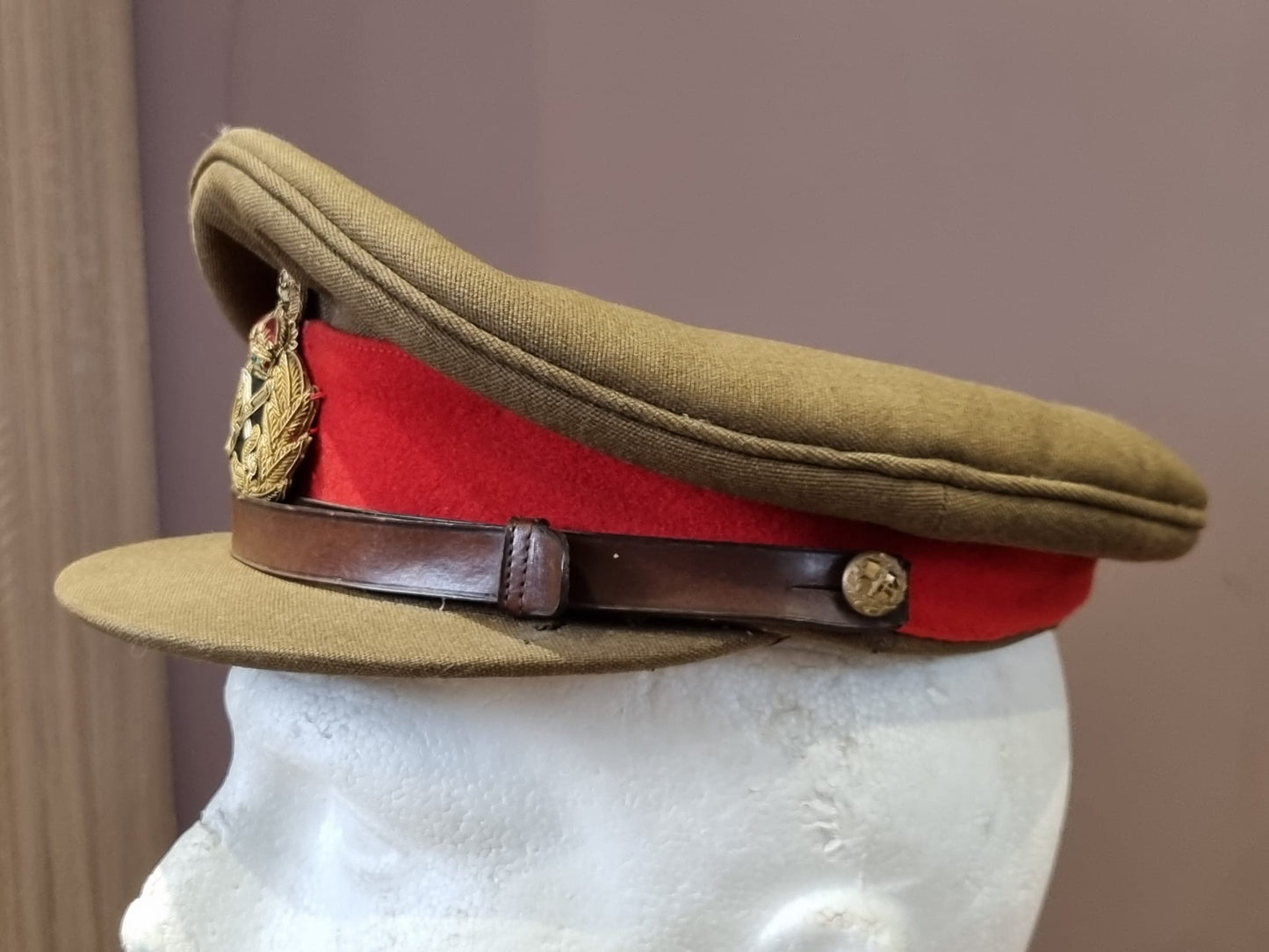 SOLD! WW2 British Army General’s Khaki Visor Cap