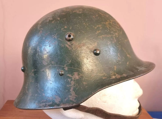 SOLD! WW2 Bulgarian M36 Helmet, Rare Type A Variant, Repainted Post War