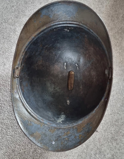 SOLD! WW1 Colonial French Infantry M15 ‘Adrian’ Helmet Shell, With Officer’s Named Veterans Plate