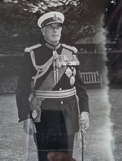 SOLD! Signed and Framed Photo of Earl Mountbatten of Burma, Admiral Of Fleet