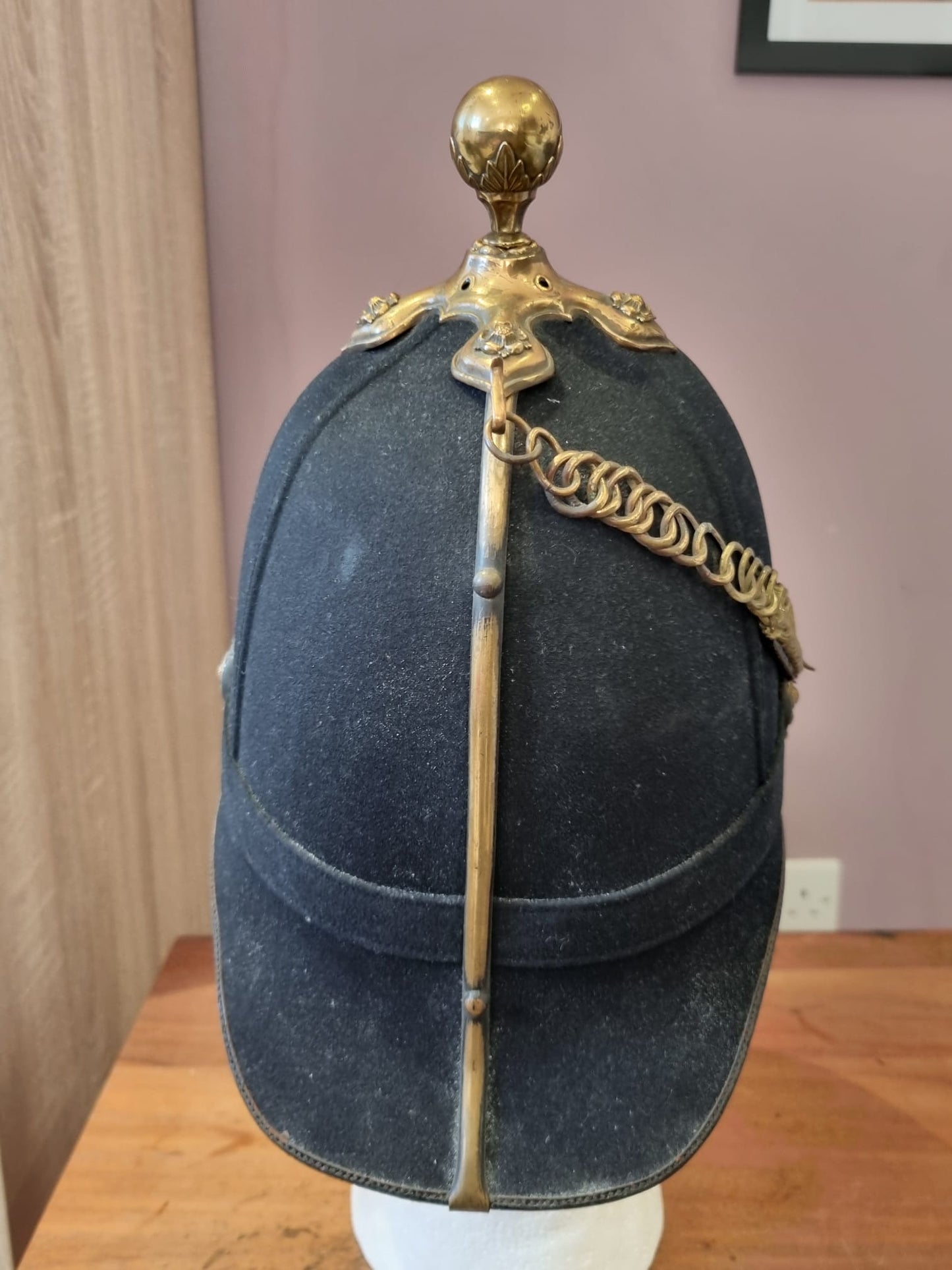 SOLD! Victorian Royal Artillery Officer’s Home Service Helmet and Tin