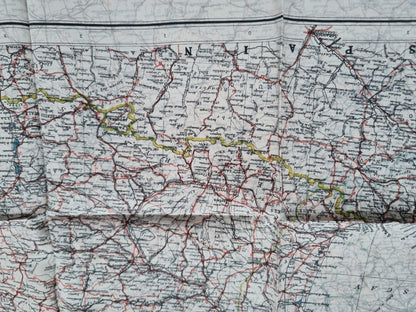 SOLD! WW2 SOE Double Sided Silk Escape Map, C & D of France, Spain, Belgium and the Netherlands