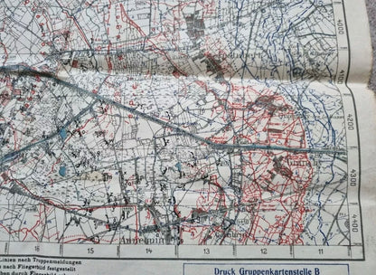 WW1 German 6th Army IX RAK Trench Map Bethune area 9 July 18
