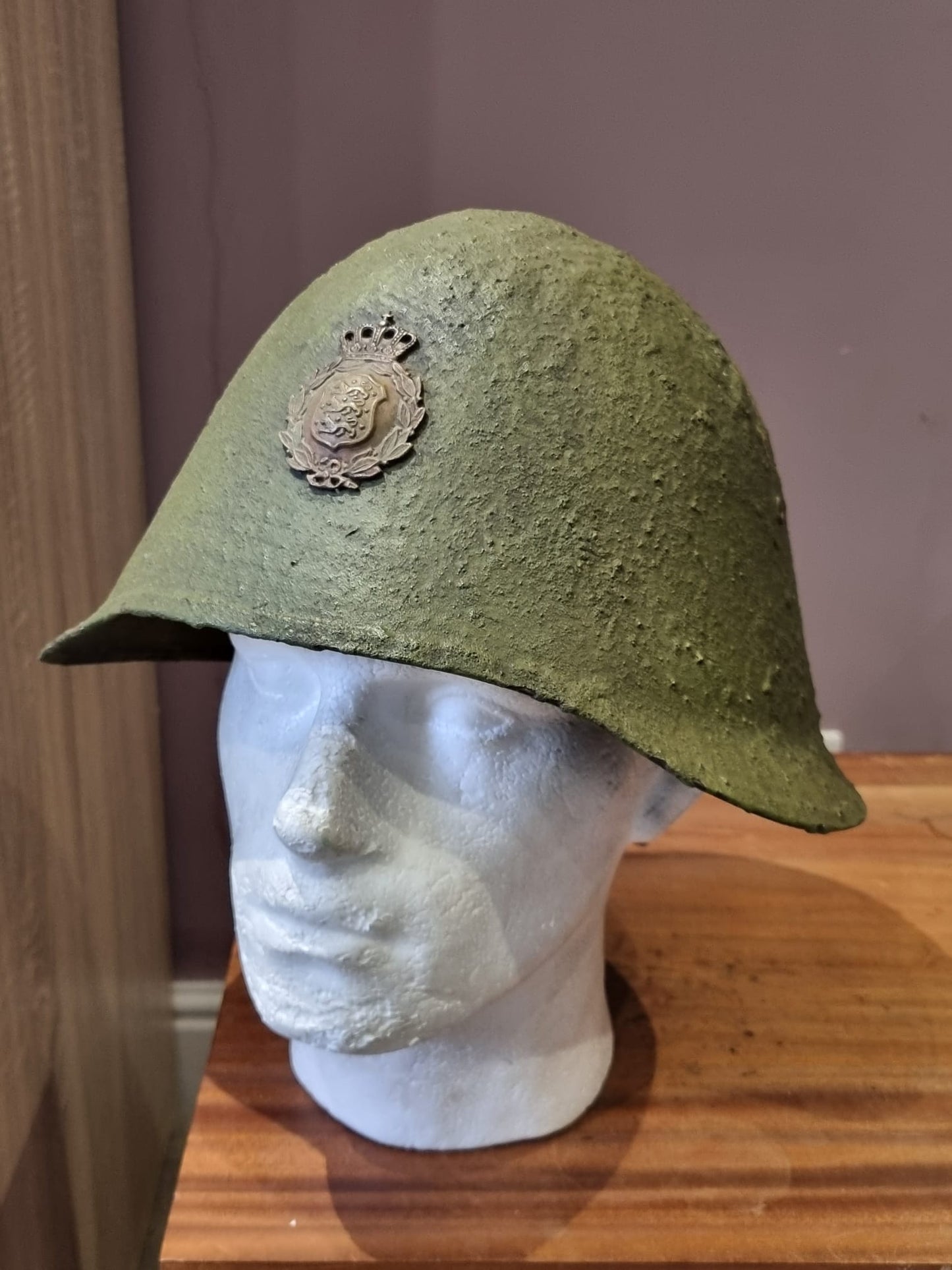 SOLD! WW2 Danish Civil Defence M23/41 Helmet, Converted to Danish Army