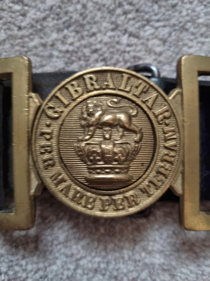 SOLD! Victorian Royal Marines Leather Belt and Buckle