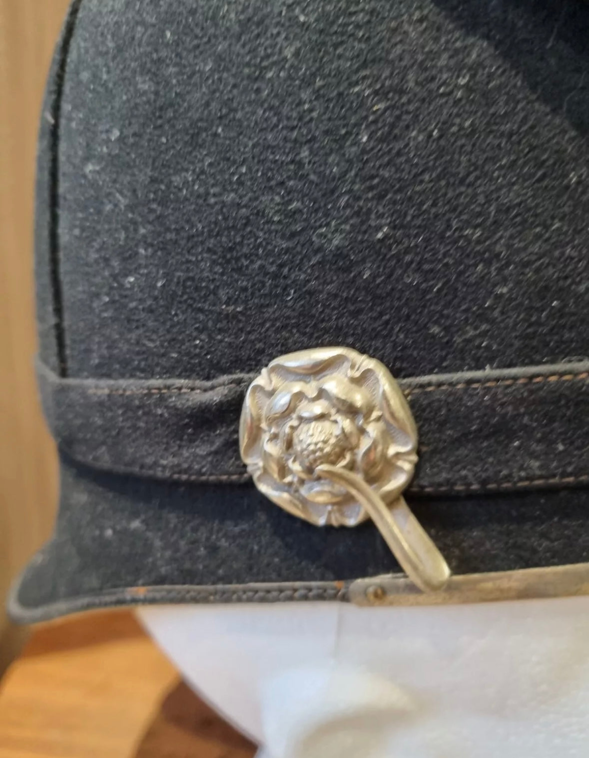 SOLD! Victorian Officer’s Home Service Helmet for the 1st Northumberland Artillery Volunteers, with Tin