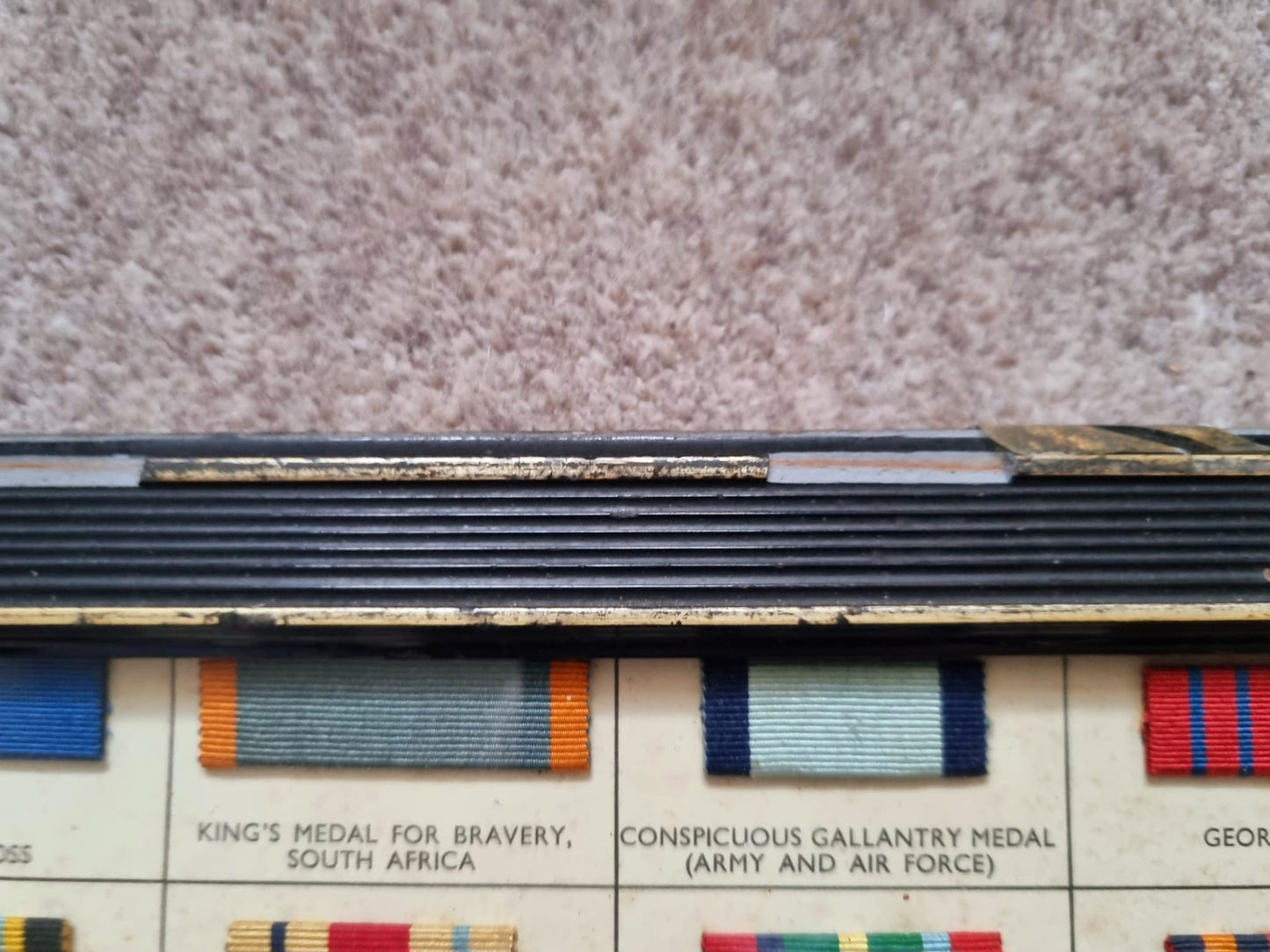 SOLD! WW2 Allied Forces Ribbon Chart with 68 Real Ribbons