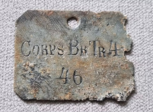 1875-78 Pattern Imperial Bavarian Dog Tag for Corps Br Tr 4