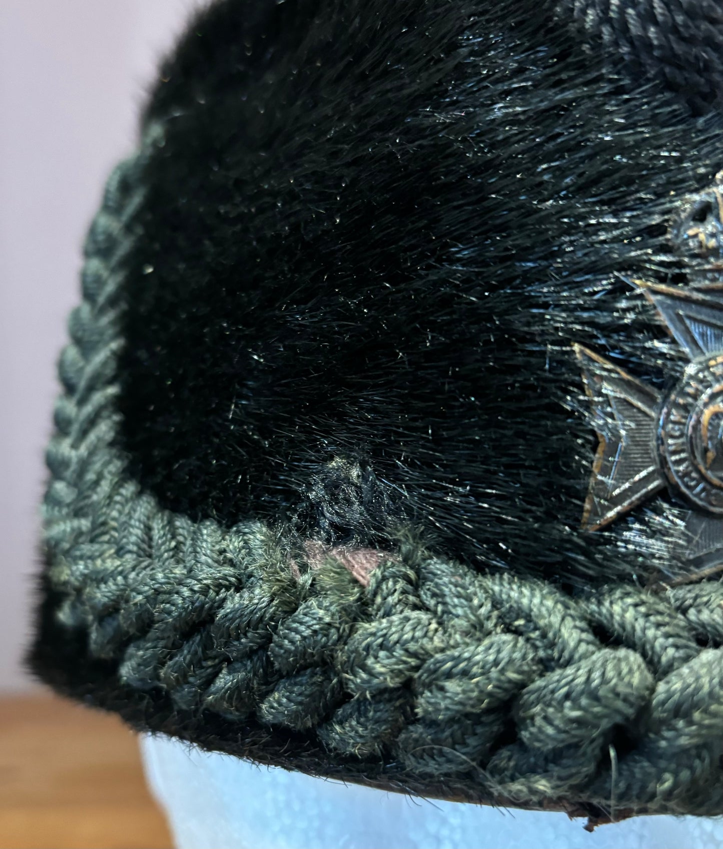 Pre-WW1 Buckinghamshire Battalion (Ox and Bucks Light Infantry) Sealskin OR’s Rifles Busby