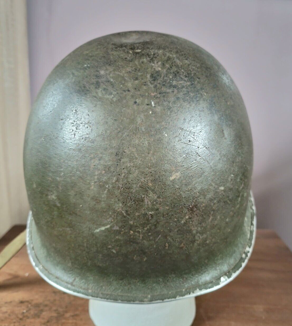 SOLD! WW2 US Army M1 Helmet, Fixed Bail, Front Seam & Firestone Liner Set