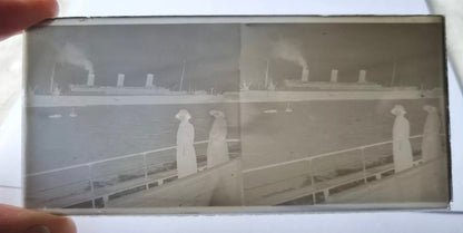 Large Collection of WW1 Era Civilian Glass Stereoview Slides - 105 in Total