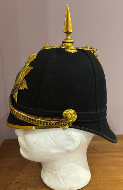 Victorian Queen’s Royal West Surrey Regiment Officer’s Home Service Helmet