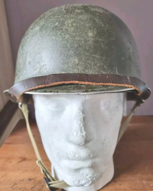 SOLD! Early WW2 US Army M1 Helmet, with Front Seam, Fixed Bails and Westinghouse Liner