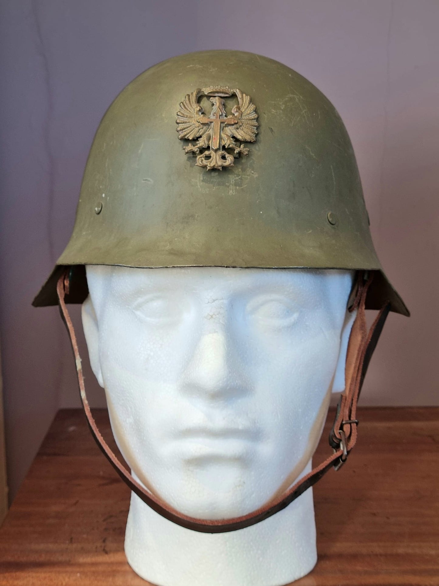 SOLD! WW2 Spanish M26 ‘Con ala’ Helmet with Francoist Badge