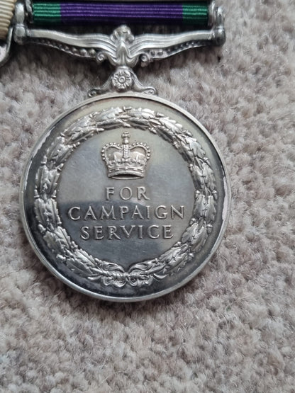 SOLD! Post War RAF Long Service and General Service South Arabia Bar to W G Munro