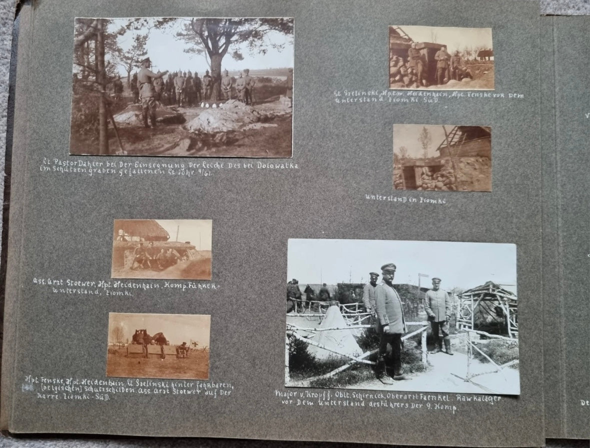 SOLD! Rare WW1 1915 German Eastern Front Photo Album 146 Photos + Ausweis