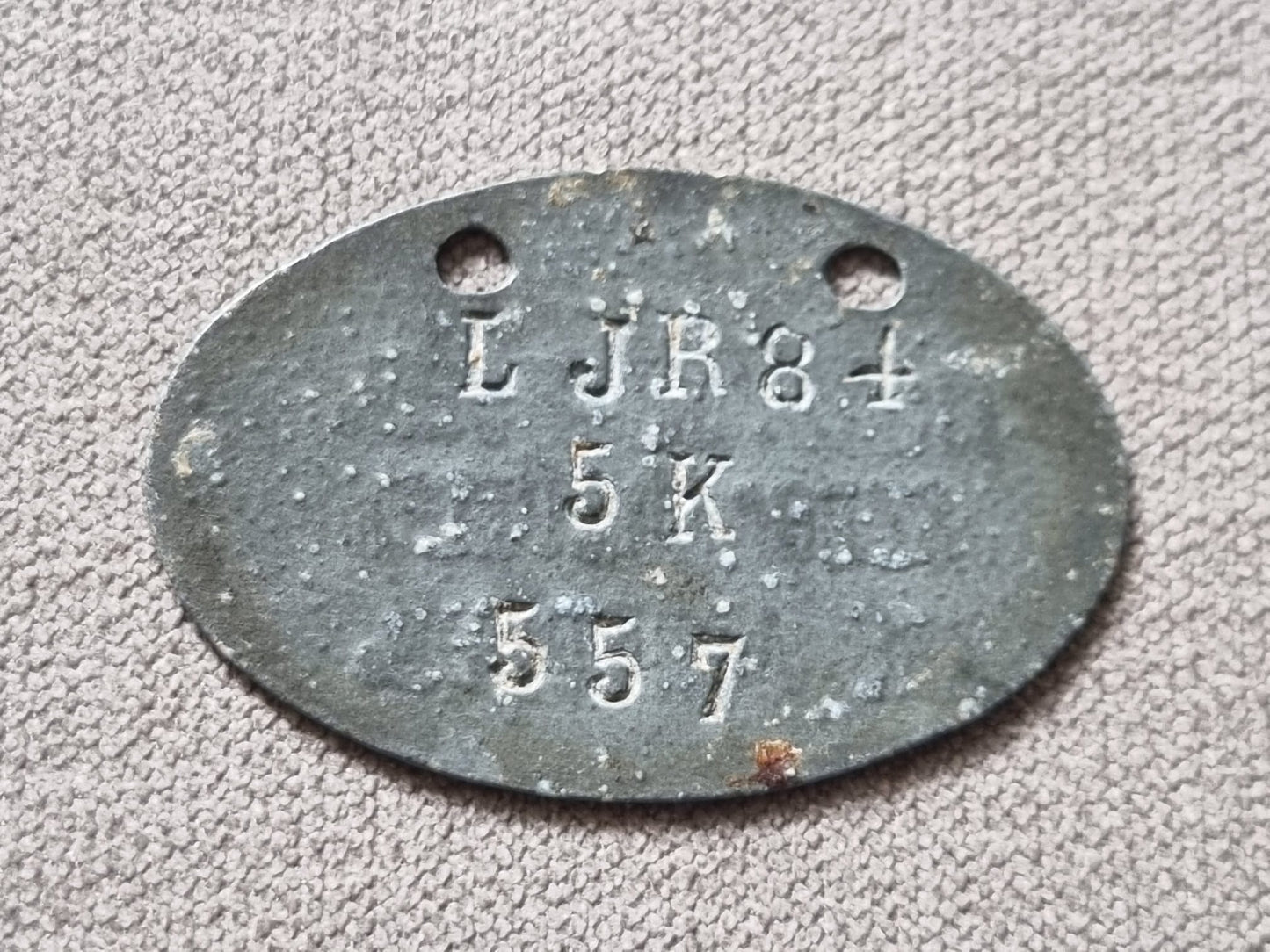 1878 Pattern Imperial German Dog Tag for Fritz Thomsen