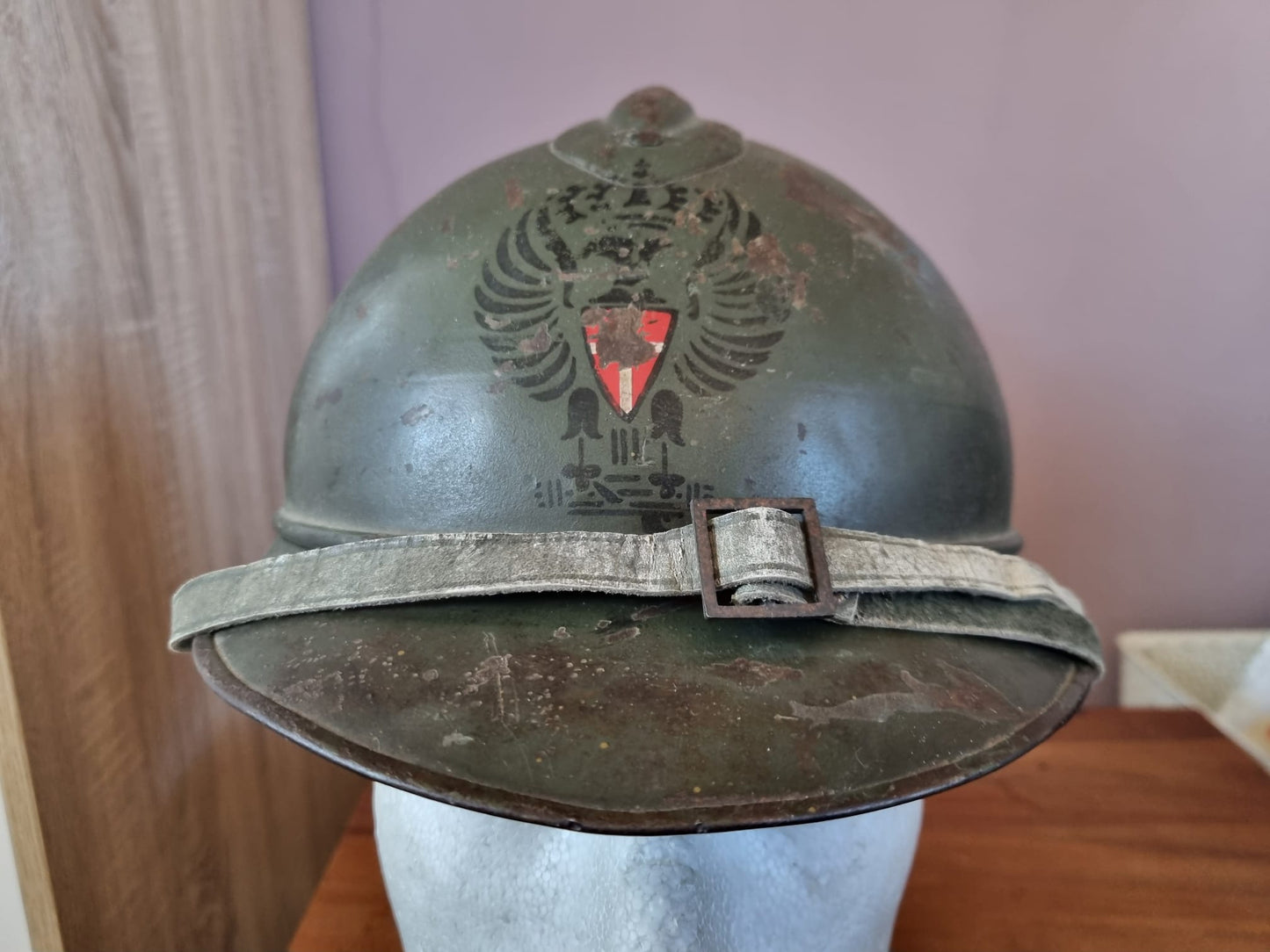 WW2 or Earlier Italian Corps of Public Security Agents M15 ‘Adrian’ Helmet