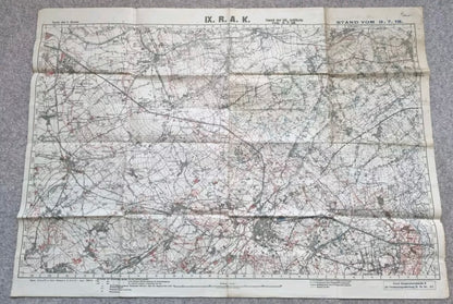 WW1 German 6th Army IX RAK Trench Map Bethune area 9 July 18