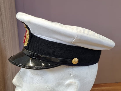 SOLD! Post War Danish Navy Officer’s Visor Cap used on DMS ‘Laxen’ Minehunter