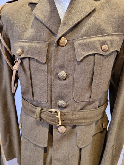 SOLD! WW2 British Army Captain’s Jacket and Sam Browne Belt, Dated 1939