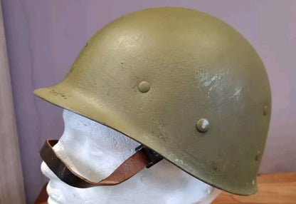 SOLD! Early WW2 US Army M1 Helmet, with Front Seam, Fixed Bails and Westinghouse Liner