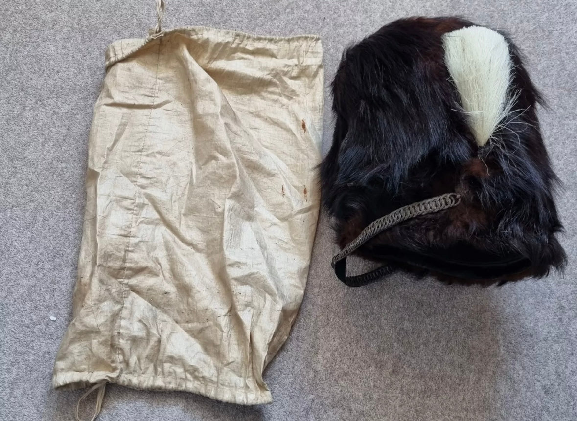 SOLD! Pre-1881 Victorian Bearskin for the 3rd Militia Battalion, Durham Fusiliers, with Tin