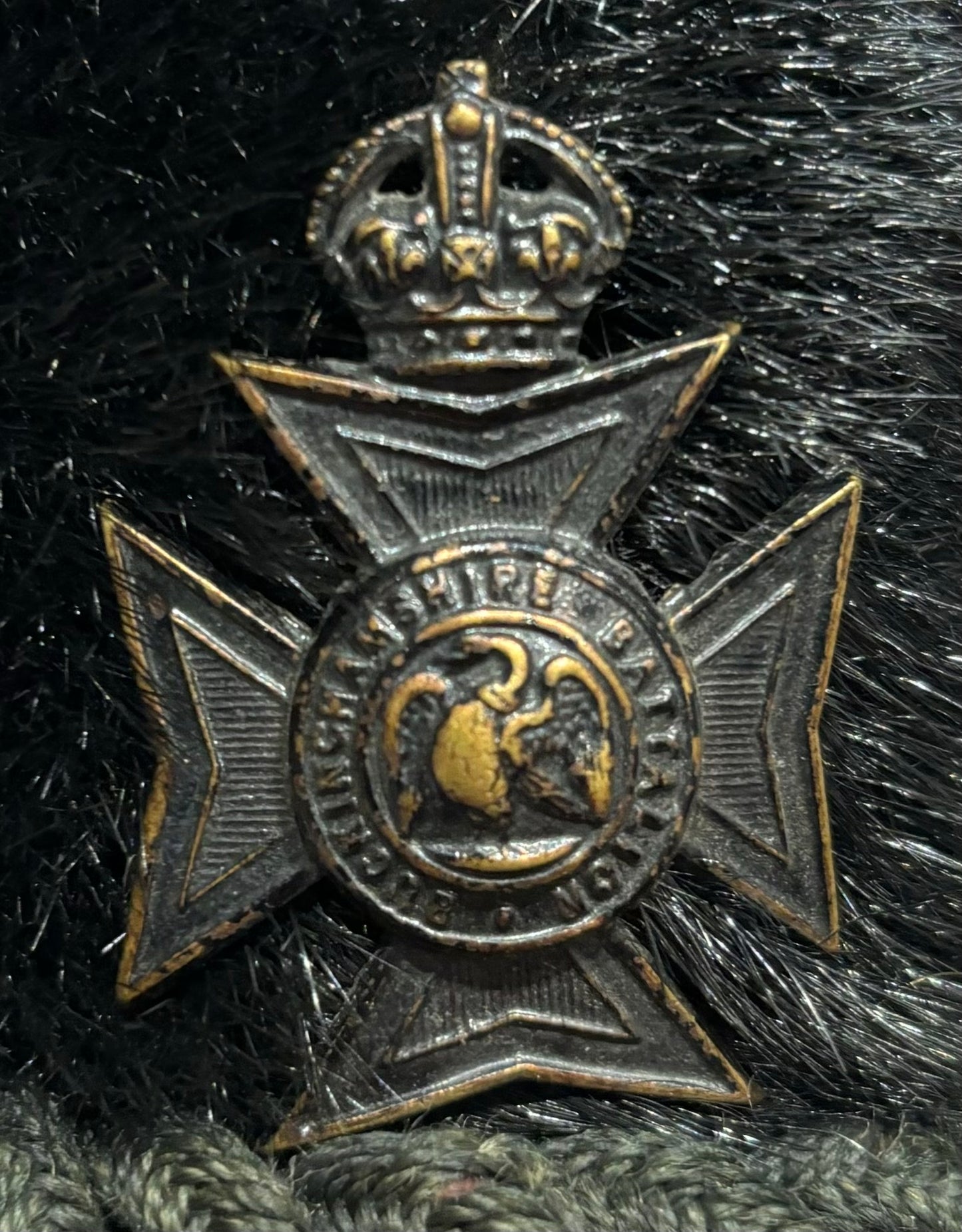 Pre-WW1 Buckinghamshire Battalion (Ox and Bucks Light Infantry) Sealskin OR’s Rifles Busby