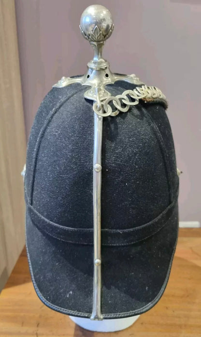 SOLD! Victorian Officer’s Home Service Helmet for the 1st Northumberland Artillery Volunteers, with Tin