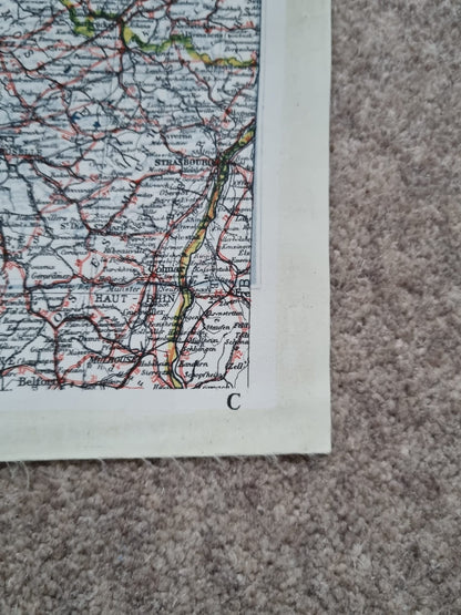 SOLD! WW2 SOE Double Sided Silk Escape Map, C & D of France, Spain, Belgium and the Netherlands