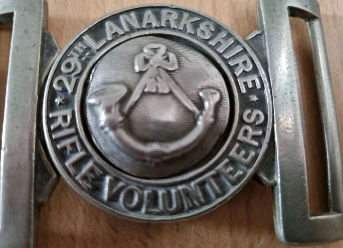 SOLD! Pre-1908 29th Lanarkshire Volunteer Rifles Belt Buckle