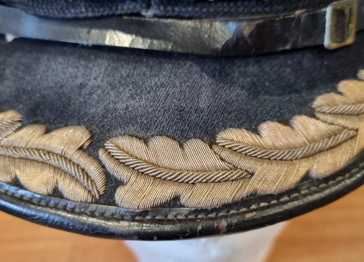 SOLD! Pre 1940 Royal Navy Captain’s Visor Cap made by Gieves