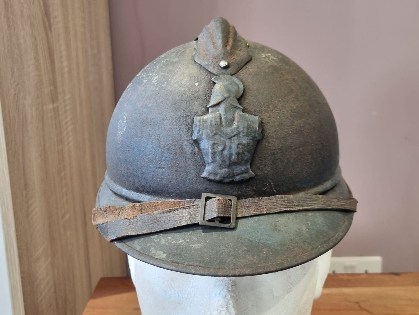 WW1 French Engineers M15 ‘Adrian’ Helmet- Named