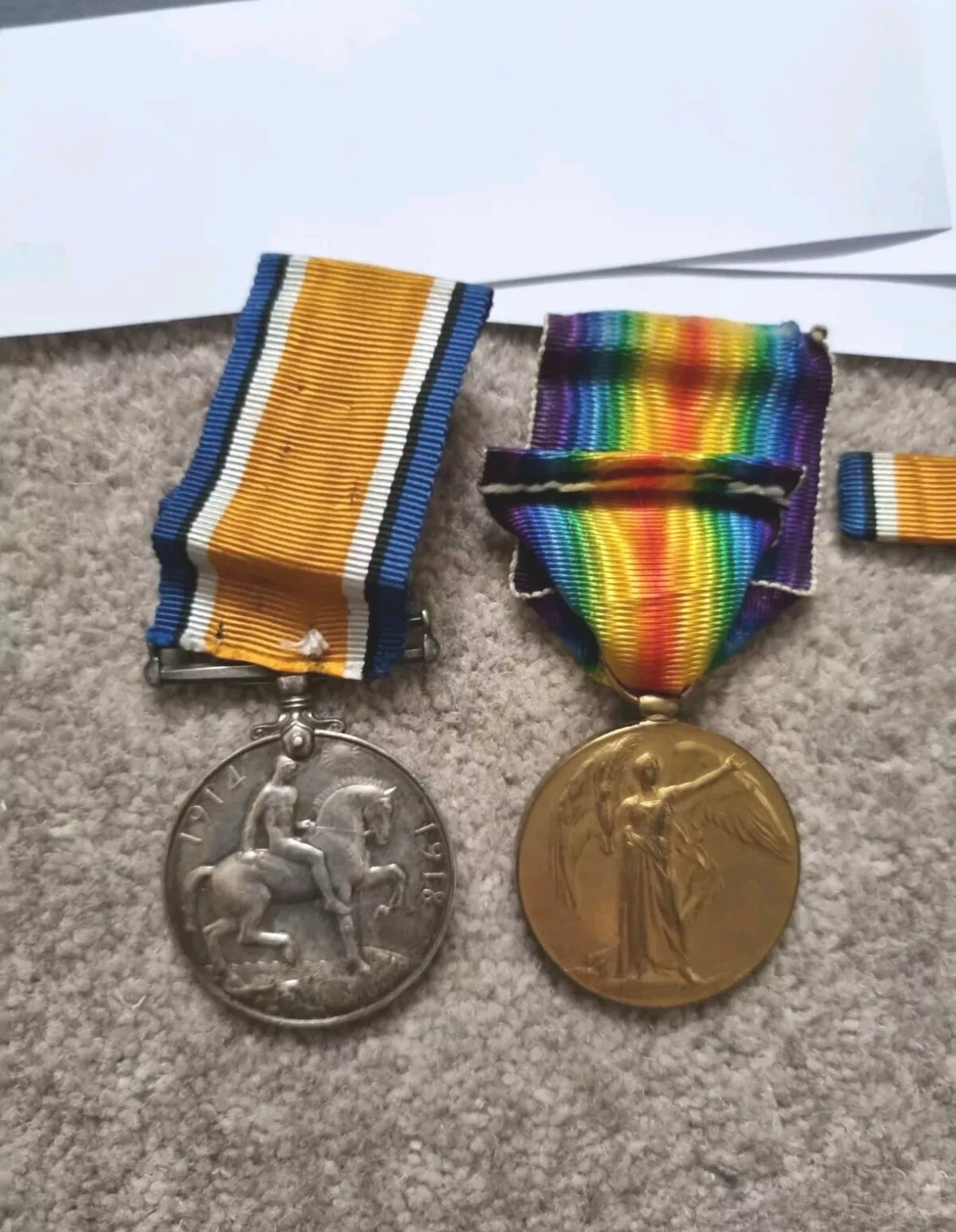 SOLD! WW1 British Medal Duo and Miniatures to Corporal Mechanic James William Finch- RNAS/RAF