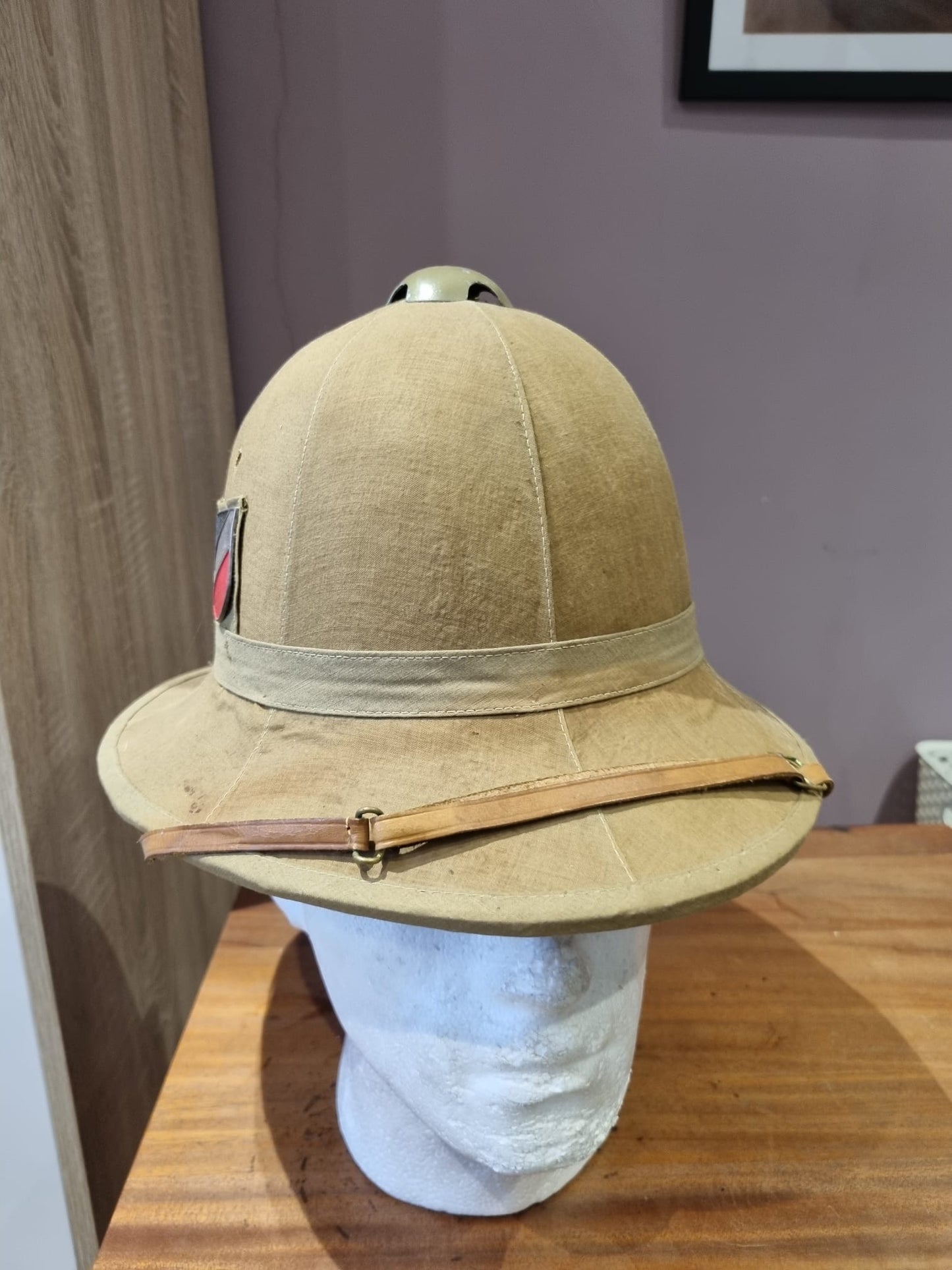 WW2 German Army Badged M35 Italian Pith Helmet (Composite)