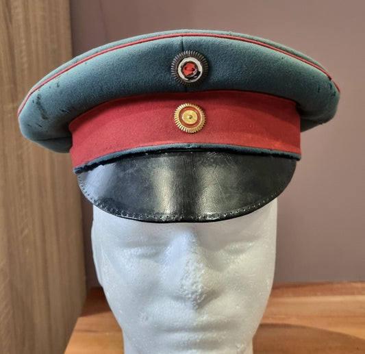 SOLD! Early WW1 Imperial German Baden Infantry NCO’s Visor Cap (Field Repaired Visor)