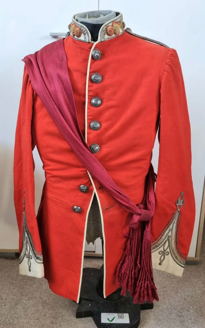 SOLD! Superb 1880 Victorian 3rd Durham Fusiliers Scarlet Tunic & Sash