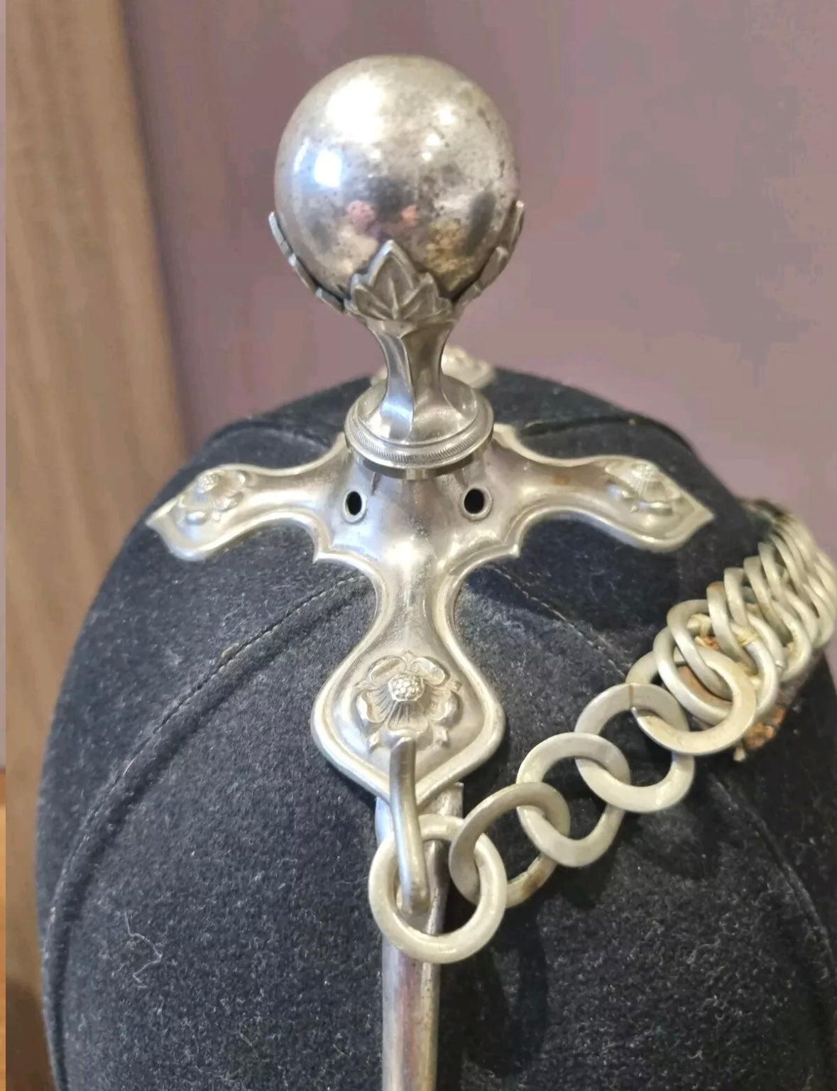SOLD! Victorian Officer’s Home Service Helmet for the 1st Northumberland Artillery Volunteers, with Tin
