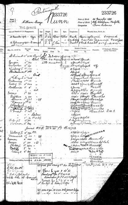 WW1, WW2 & Royal Navy Long Service Medal Group to Petty Officer William George Nunn