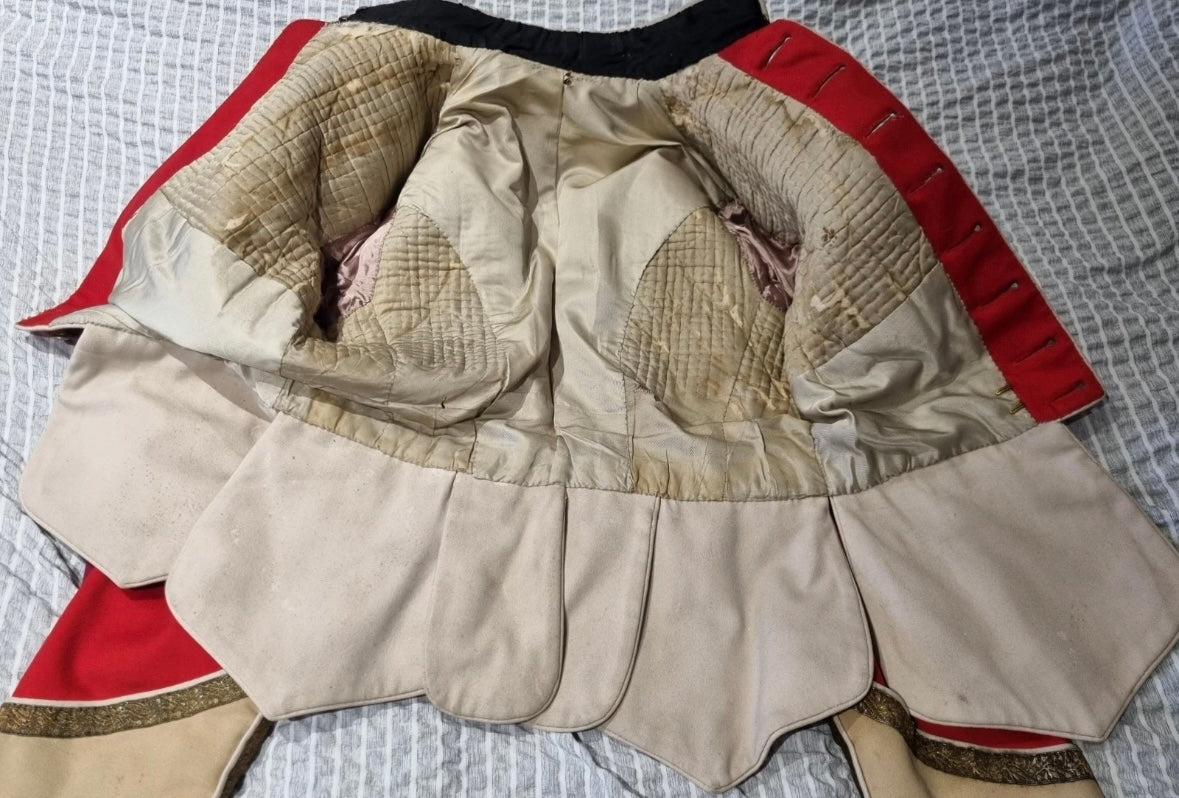 SOLD! Pre-WW1 (Edwardian) Highland Light Infantry Lieutenant Colonel’s Doublet & Burgundy Sash.