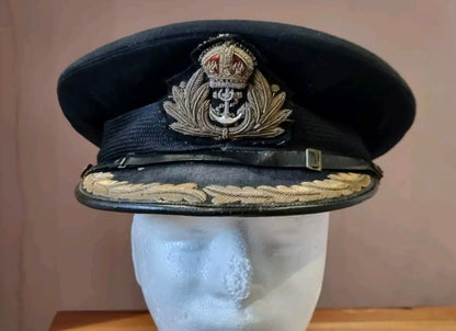 SOLD! Pre 1940 Royal Navy Captain’s Visor Cap made by Gieves