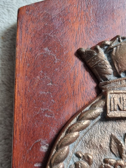 SOLD! WW1 Royal Navy, HMS Indefatigable Plaque (Sunk at Jutland)