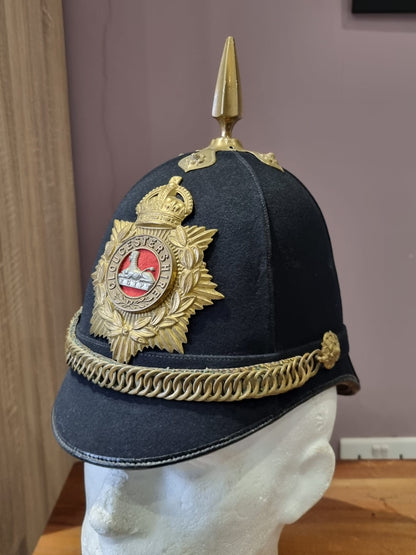 Pre WW1 (Edwardian) Gloucestershire Regiment Enlisted Man's Home Service Helmet, Dated 1910