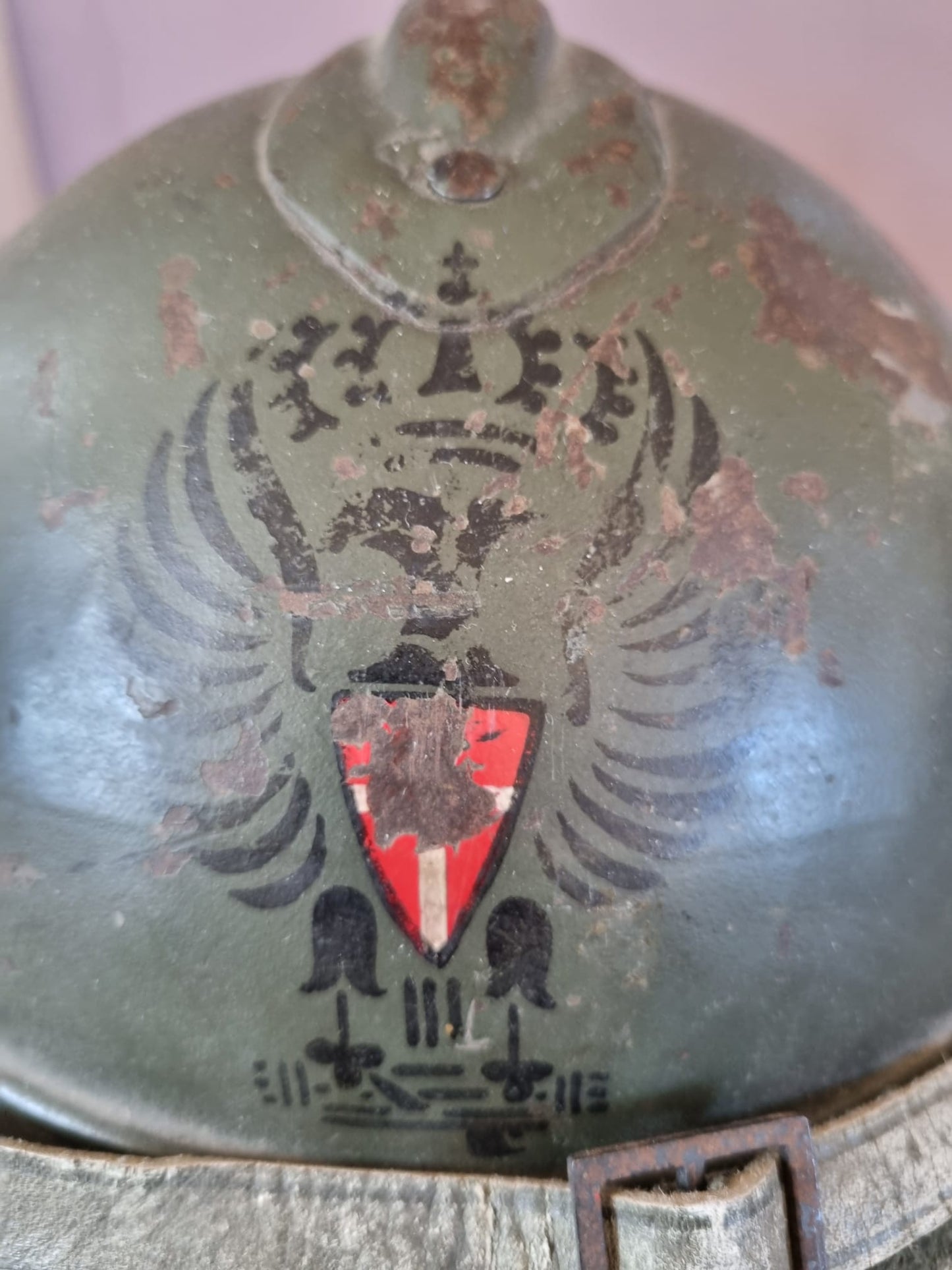 WW2 or Earlier Italian Corps of Public Security Agents M15 ‘Adrian’ Helmet