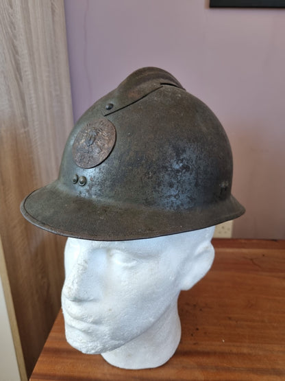 WW2 French M26 ‘Adrian’ Helmet for a Motorised Machine Gun Car Unit (Reconnaissance)