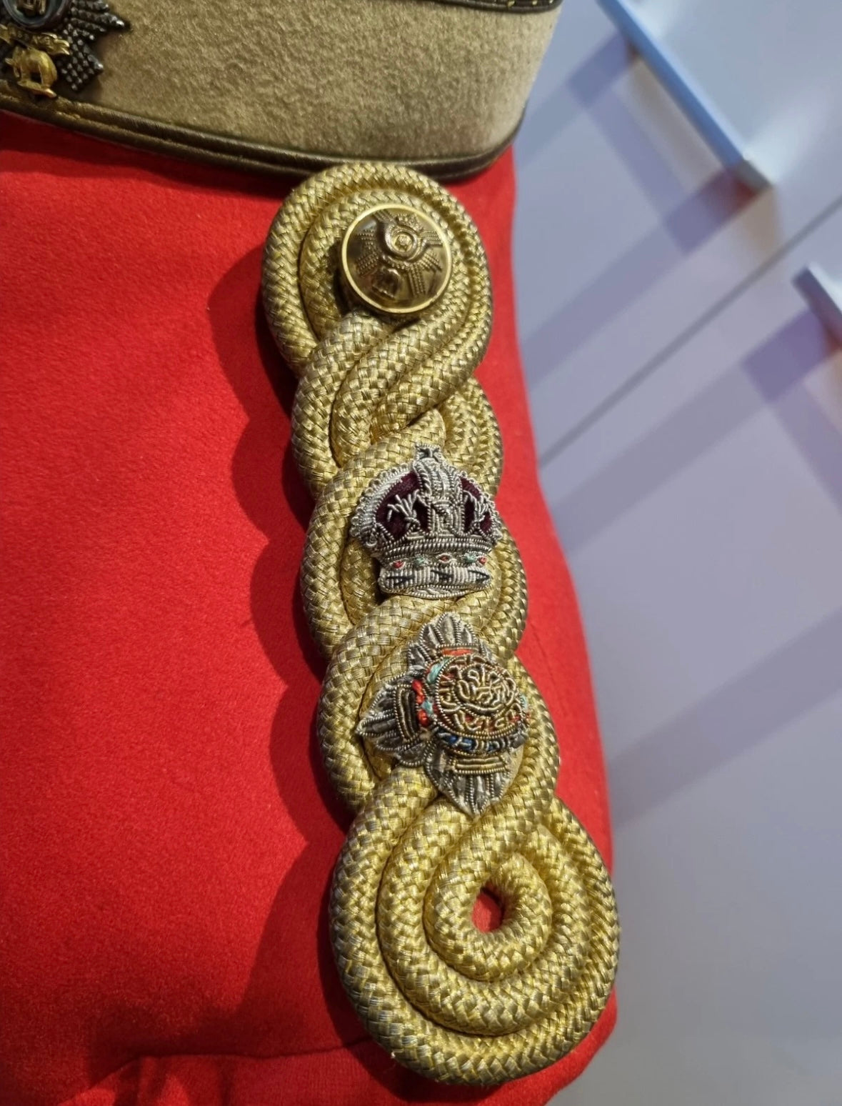 SOLD! Pre-WW1 (Edwardian) Highland Light Infantry Lieutenant Colonel’s Doublet & Burgundy Sash.