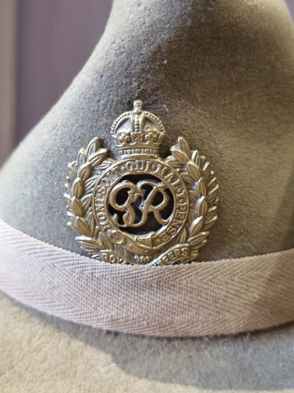 WW2 British Royal Engineers Slouch Hat, Dated 1943