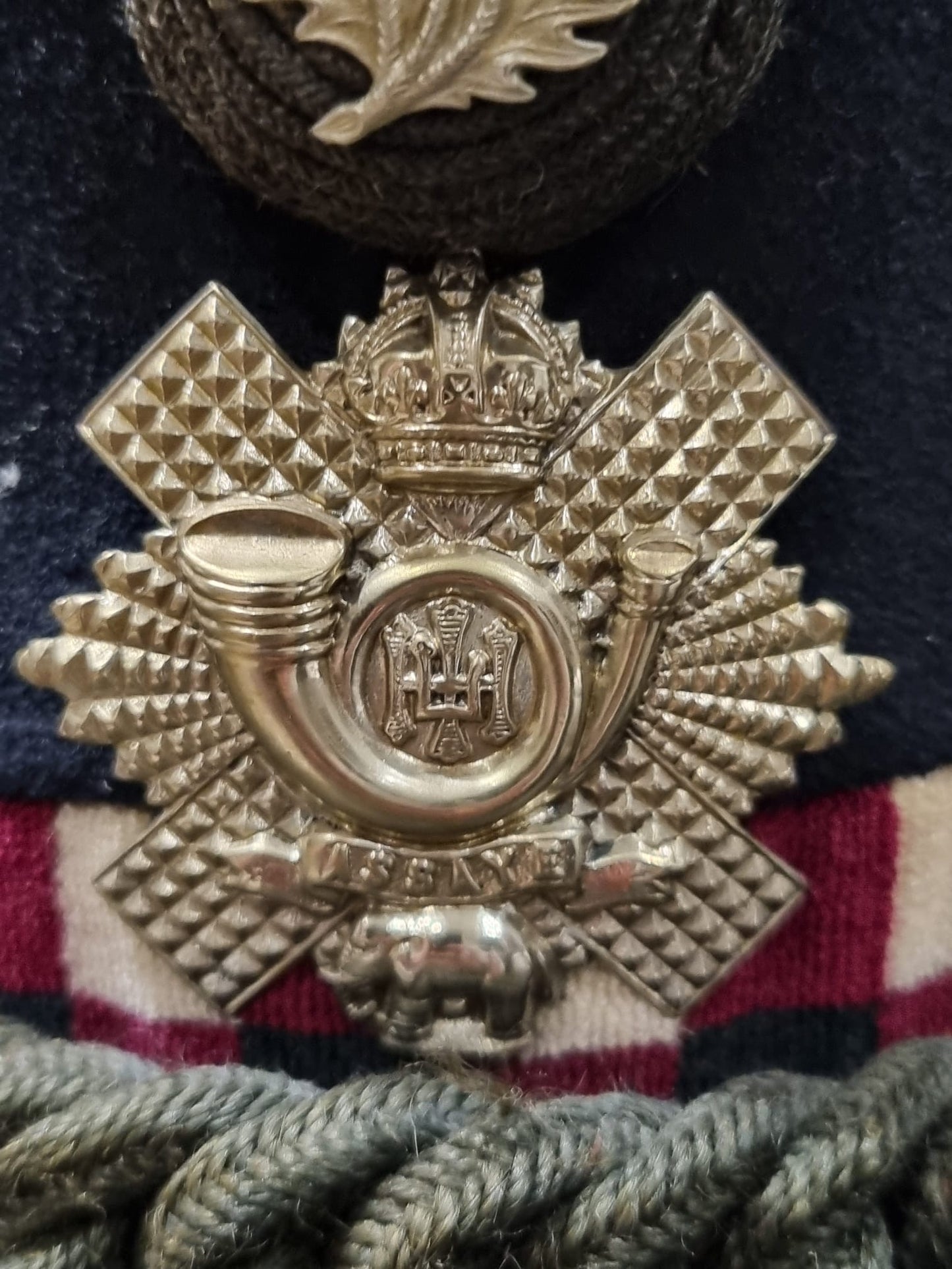 Pre WW1 British Highland Light Infantry Officer’s Shako, Dated 1902