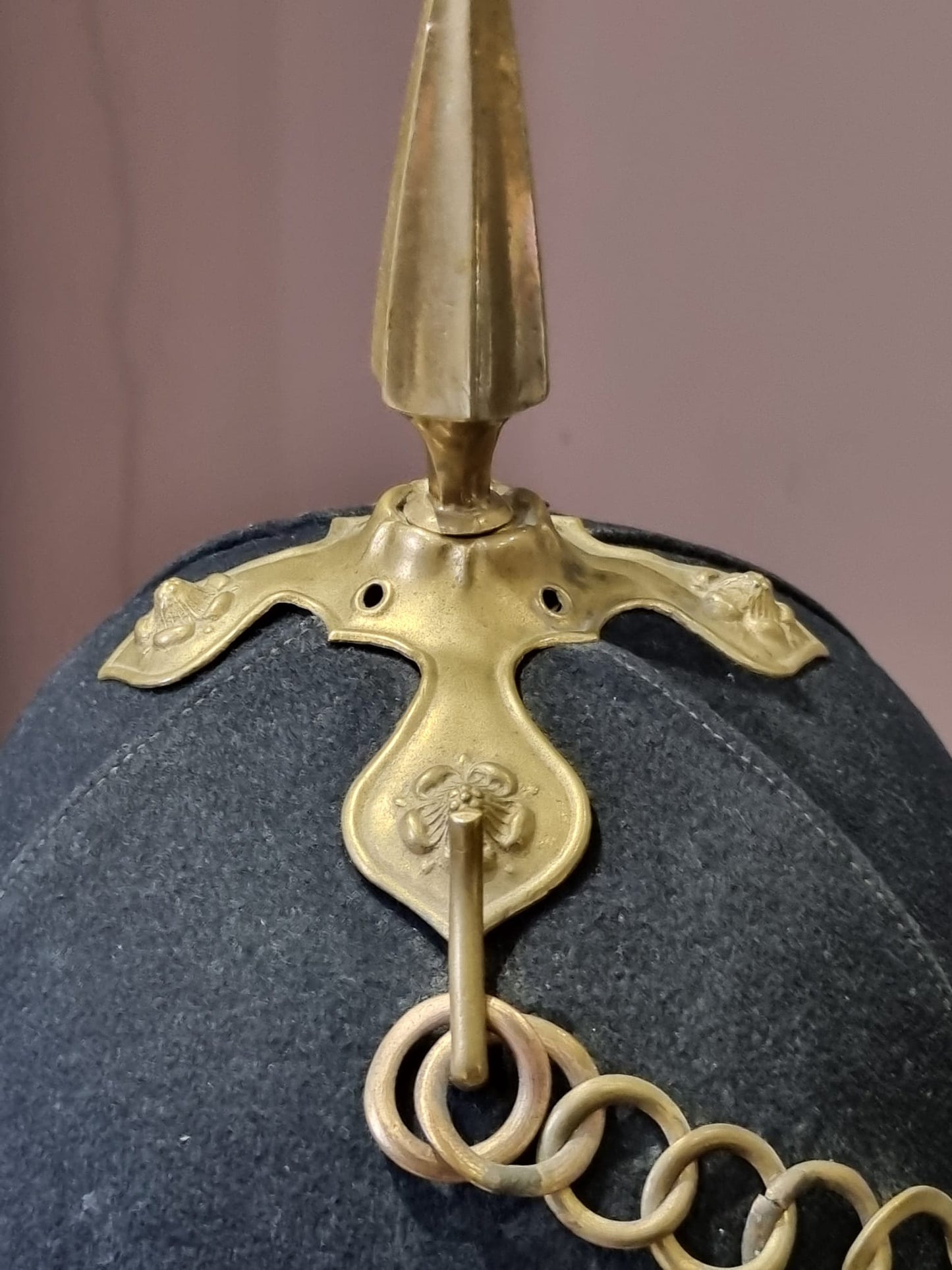 Pre WW1 (Edwardian) Gloucestershire Regiment Enlisted Man's Home Service Helmet, Dated 1910